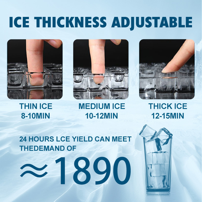 Угловое воздушное охлаждение создателя льда ремесла Ундеркаунтер 90кг создателя льда лепешки автоматическое 5