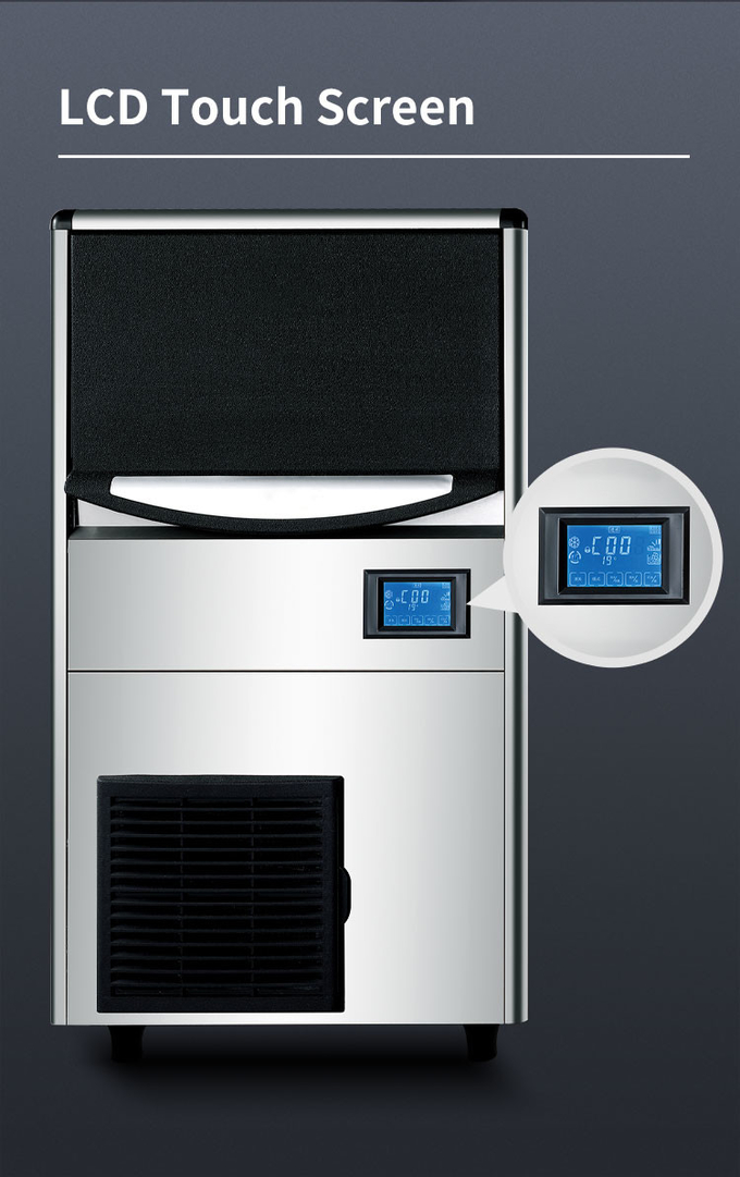 создатель льда лепешки автоматической машины льда 25кг 80КГ коммерчески для кофейни 4
