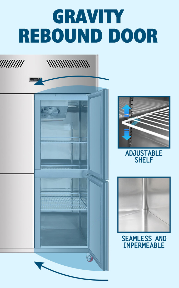 коммерчески чистосердечный холодильник 500L для оборудования кухни ресторана гостиницы 6