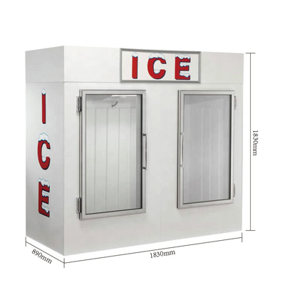Торговец мороженым с воздушным охлаждением дисплея мерчендайзера льда Р404а на открытом воздухе