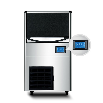 Коммерческий 60KG / 24H Cube Ice Maker Machine Full-Automatic Ice Bin Maker