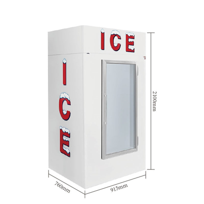 1841L R404a положило Merchandiser в мешки льда с нагревая стеклянной дверью