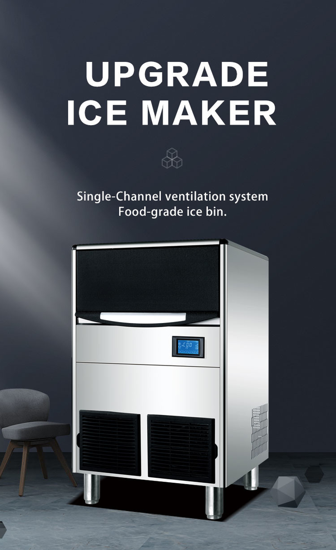 Машина льда куба 100KG делая для воздушного охлаждения супермаркета 0