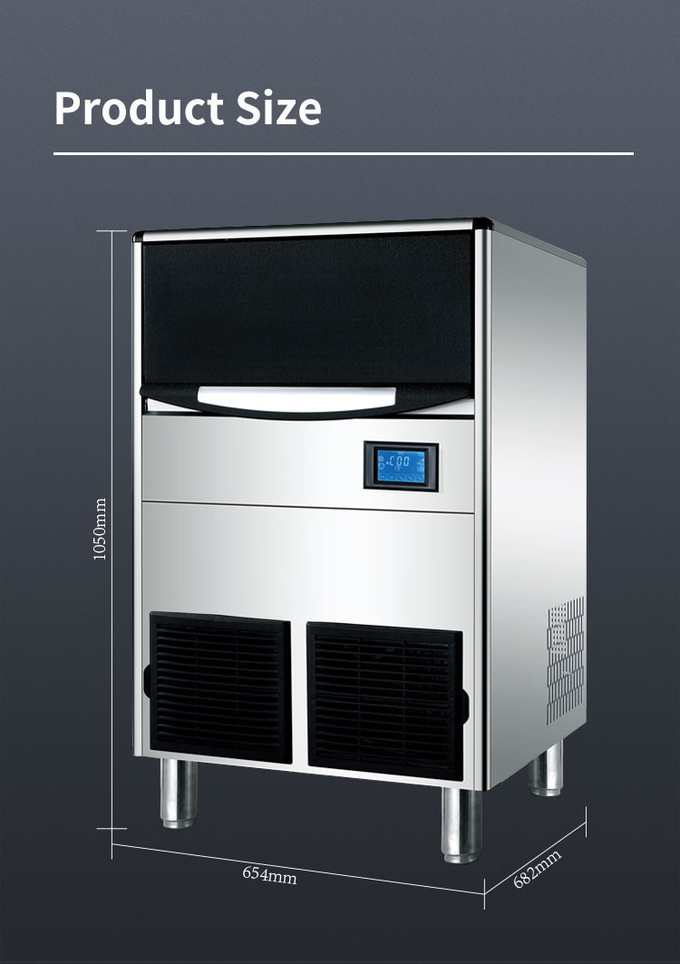 Фабрика ODM OEM 100 кг 24H LCD Коммерческая машина для производства льда для кафе-бара ресторана для продажи 7