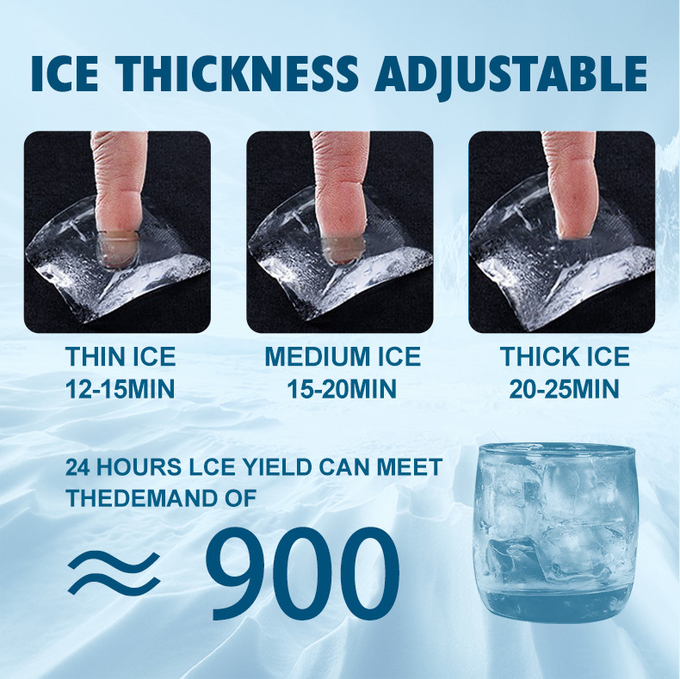 45кг серповидная машина для льда 100кг ясное воздушное охлаждение создателя кубика льда 8