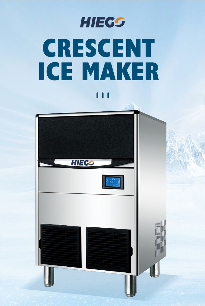 80 кг / 24 часа Crescent Ice Maker с воздушным охлаждением Портативный 80 кг промышленный льдогенератор 1