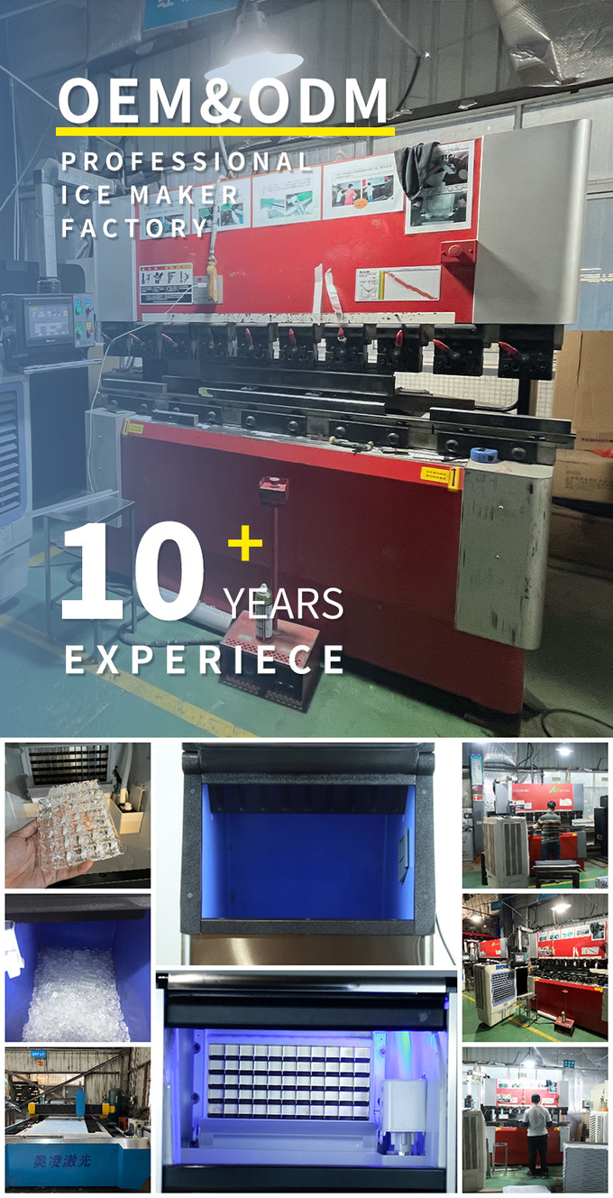 80 кг / 24 часа Crescent Ice Maker с воздушным охлаждением Портативный 80 кг промышленный льдогенератор 12