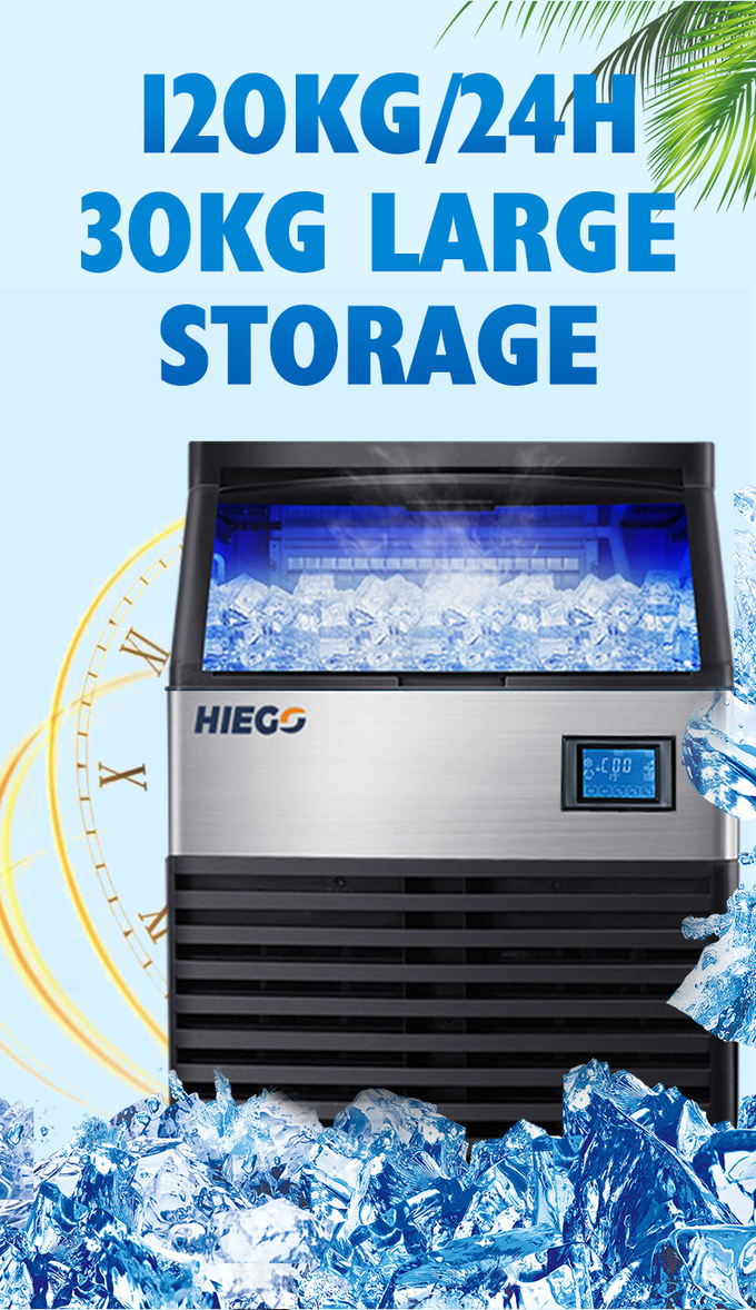 полностью автоматическое воздушное охлаждение льдогенератора холодильника машины для льда 35 кг 100 кг 1