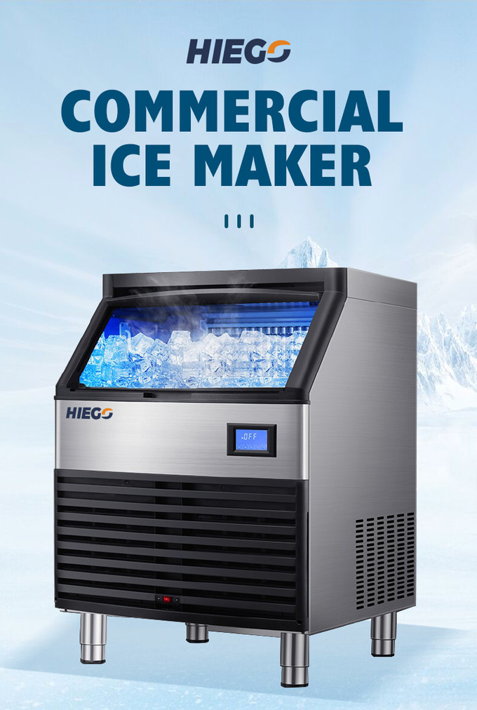 полностью автоматическое воздушное охлаждение льдогенератора холодильника машины для льда 35 кг 100 кг 0