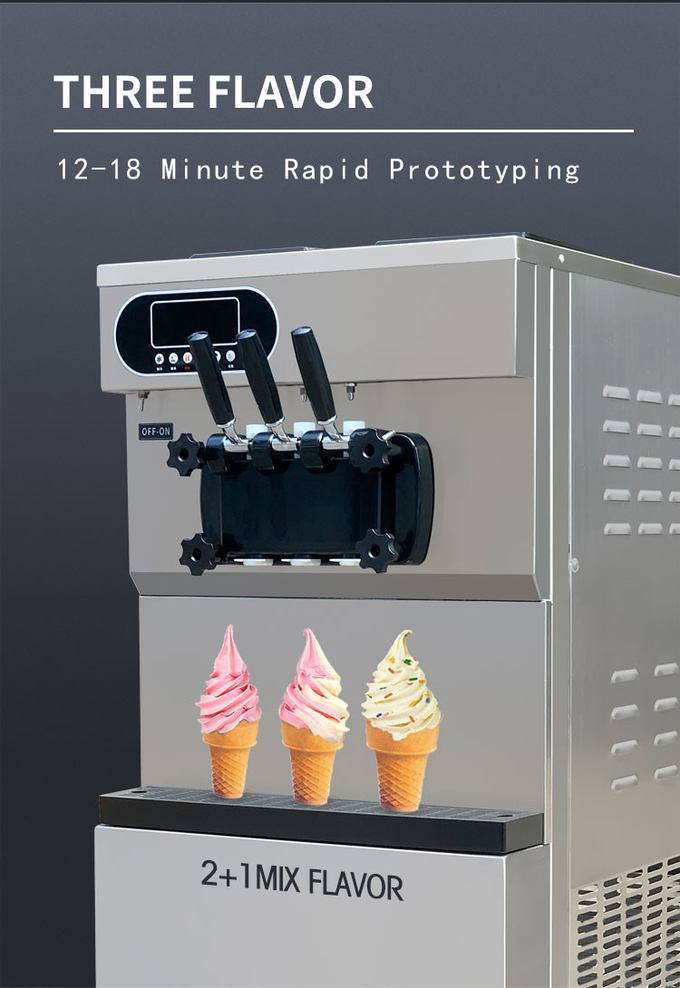 коммерчески замороженная машина заварного крема вкуса машины 3 мороженого столешницы 36-38л коммерчески замороженная 3