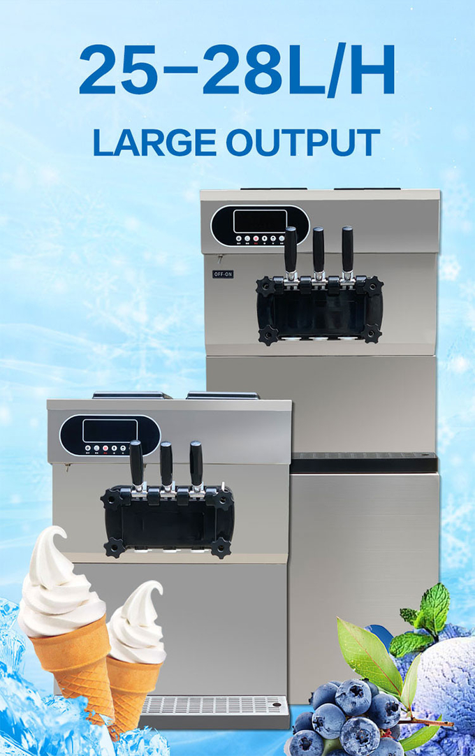 машина подачи промышленного оборудования 3 мороженого 25-28л ароматизирует коммерчески мягкую 1