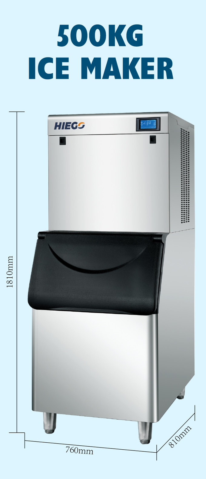 автоматическая машина кубика льда 500кг для машины льда ясности победителя холодного напитка 6