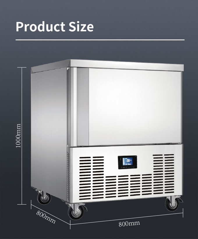 Кунтертоп охладителя шоковой заморозки холодильных камер с 5 подносами автоматический размораживает 7