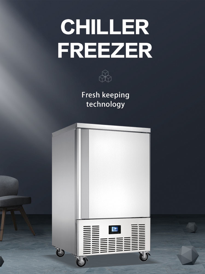Кунтертоп охладителя шоковой заморозки холодильных камер с 5 подносами автоматический размораживает 0