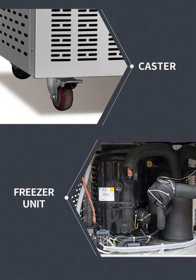 Кунтертоп охладителя шоковой заморозки холодильных камер с 5 подносами автоматический размораживает 14