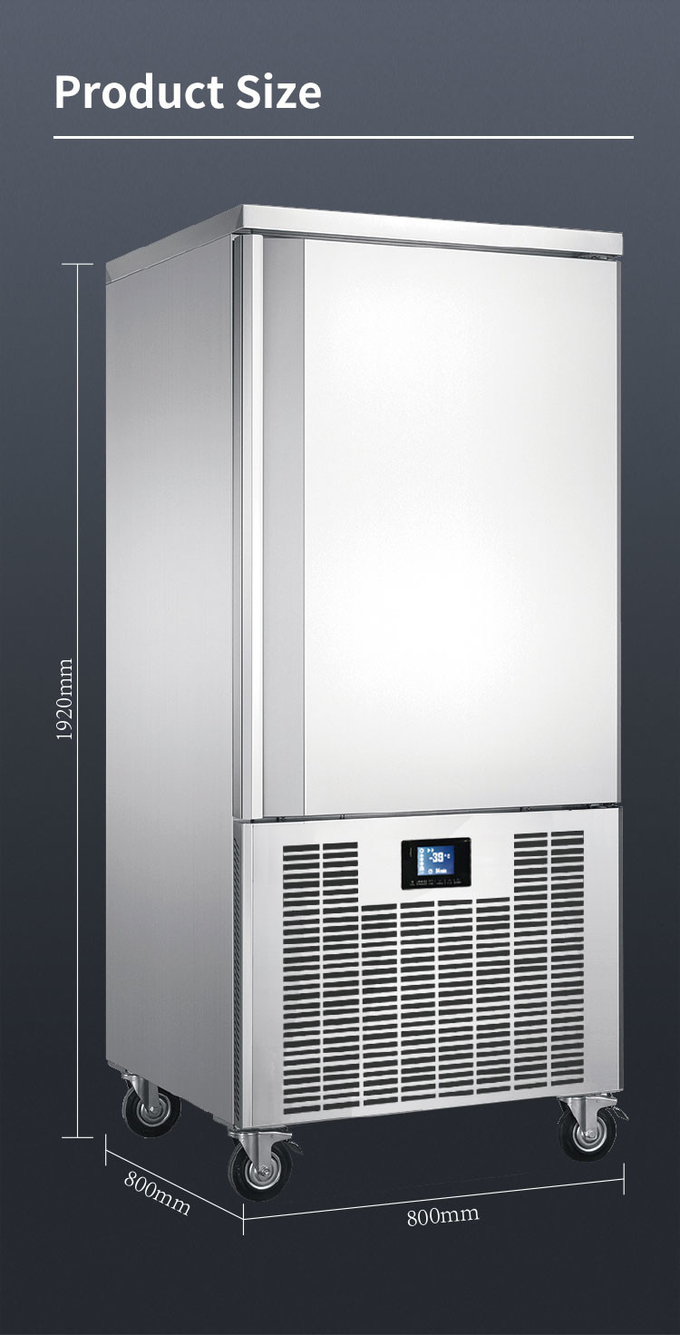 Кунтертоп охладителя шоковой заморозки холодильных камер с 5 подносами автоматический размораживает 11