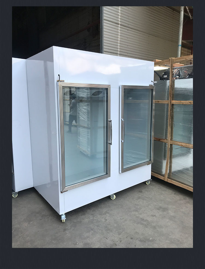 Merchandiser замораживателя хранения льда двойных дверей для на открытом воздухе 1841L 7
