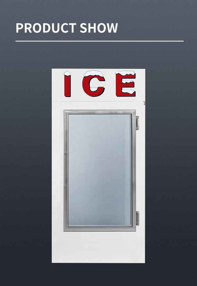 Нержавеющая сталь шкафа мороженого разморозки автоматической холодной стены открытый стеклянный мерчендайзер льда 3
