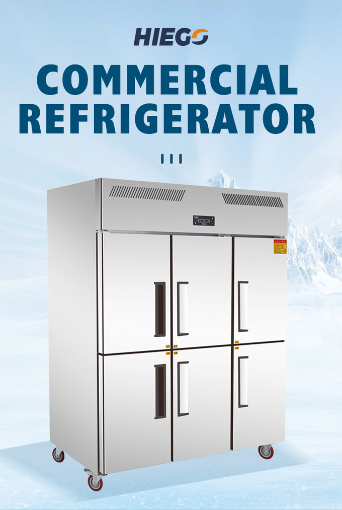 Сразу охлаждая коммерчески чистосердечные двери 1000L холодильника 4 0