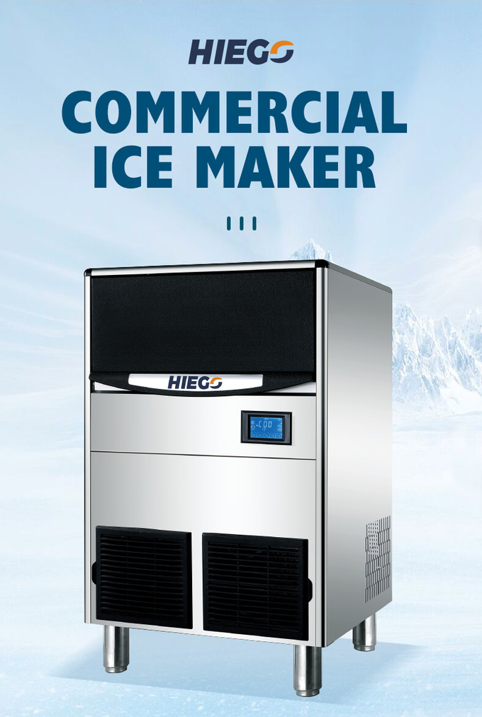 воздушное охлаждение машины кубика льда создателя льда Р404а бочонка 100КГ коммерчески 0